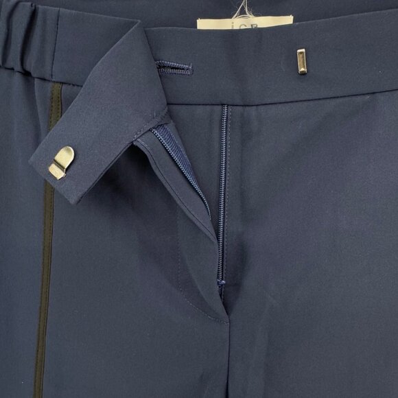 ICB New York Pants Womens Navy Blue Black Stripe Made in Japan Size 8 - Picture 9 of 9